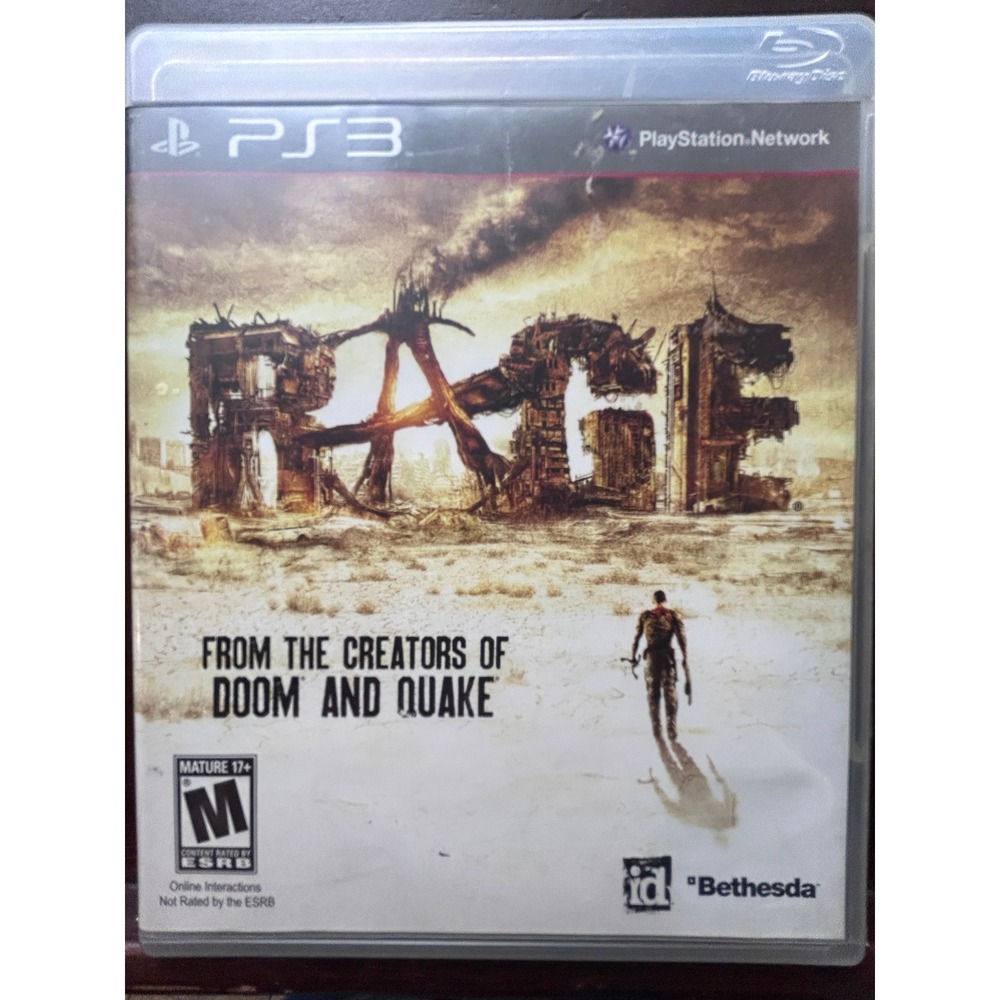 Rage Sony PlayStation 3 PS3 Bethesda id Software 2011 CIB Complete